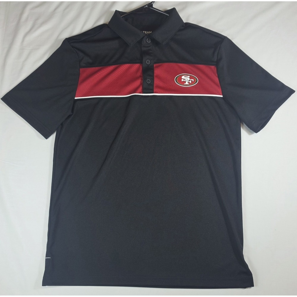 NFL San Francisco 49ers Black Polo Shirt Team apparel  Size Medium